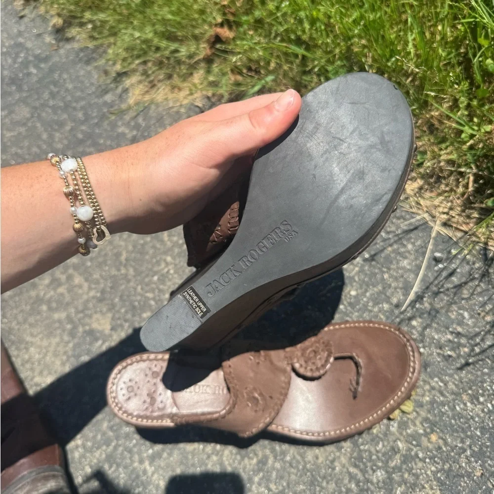 Jack Rogers Brown Heeled Sandals